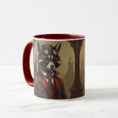Mug Steampunk Raccoon Portrait Artistique (Devant gauche)