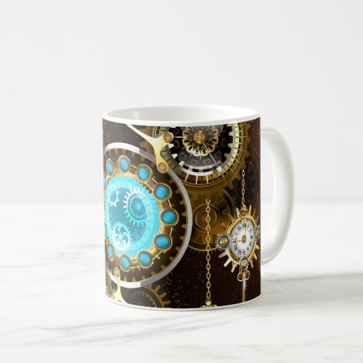 Mug Steampunk Rusty Background (Devant droit)