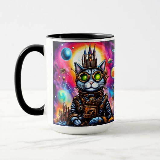 Mug Steampunk Space Chat I (Gauche)
