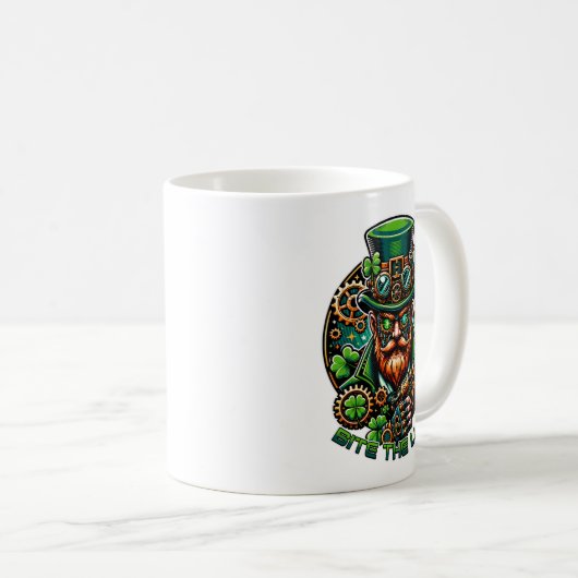 Mug Steampunk St. Patrick's Day Leprechaun (Devant droit)