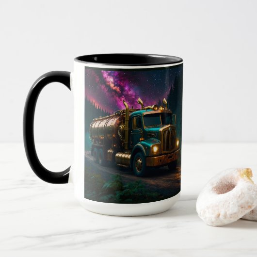 Mug Steampunk Tanker Truck (Avec donut)
