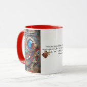 Mug Steampunk The Tin Man Portrait avec citation (Devant gauche)