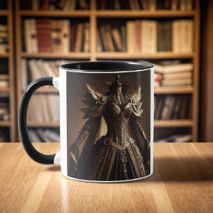 Mug Steampunk Victorian Black and Gold Empress Gown