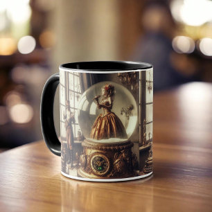Mug Steampunk Victorian Music Snow Globe