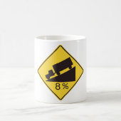 Mug Steep Grade Traffic Sign Trucking Hauling Caution (Centre)