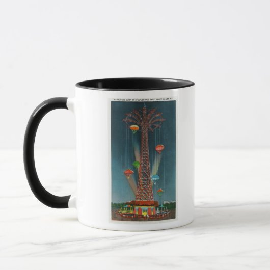 Mug Steeplechase Park Parachute Vue de la nuit (Gauche)