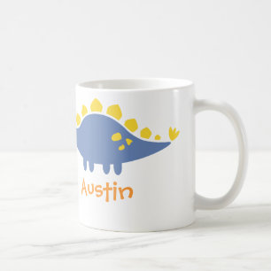 Mug Stégosaure Dinosaure Bleu Mignon Pour Enfants