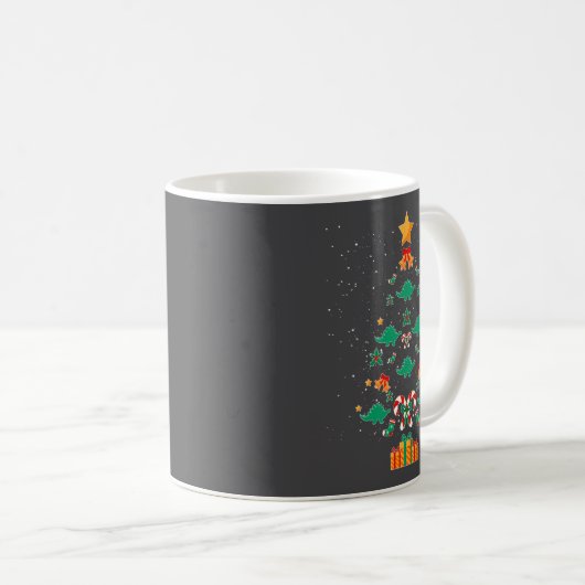 Mug Stegosaurus Dinosaur Christmas Tree Xmas Long Slee (Devant droit)