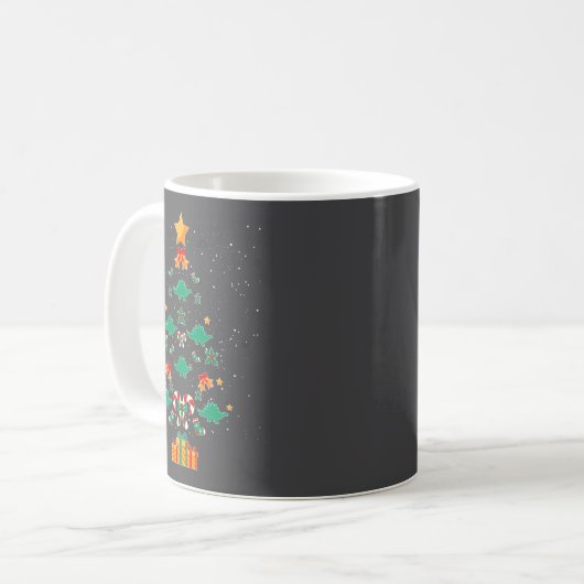 Mug Stegosaurus Dinosaur Christmas Tree Xmas Long Slee (Devant gauche)