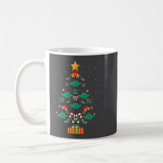 Mug Stegosaurus Dinosaur Christmas Tree Xmas Long Slee (Gauche)