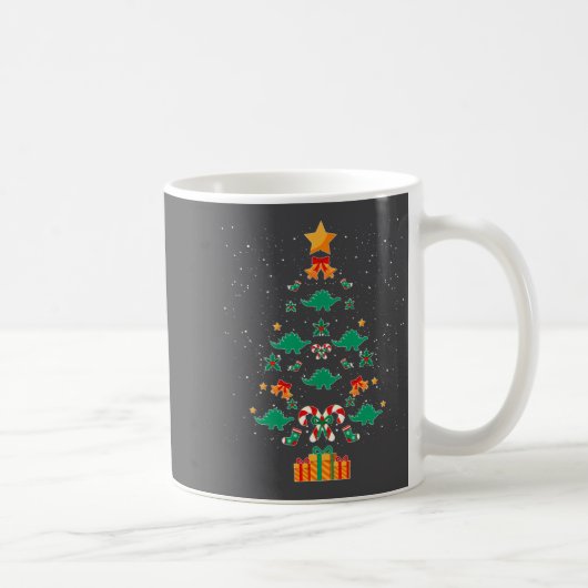 Mug Stegosaurus Dinosaur Christmas Tree Xmas Long Slee (Droite)