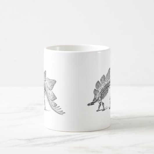 Mug Stegosaurus Dinosaure Squelette Fossile (Centre)