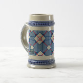 Mug Stein - Blue (Croix Rouge) RFPMDesigns ©️ 2023 (Devant gauche)