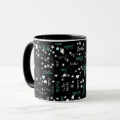 Mug Stella nom personnalisé plein de coeurs et étoiles (Devant gauche)