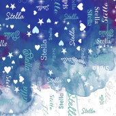 Mug Stella nom personnalisé plein de coeurs et étoiles