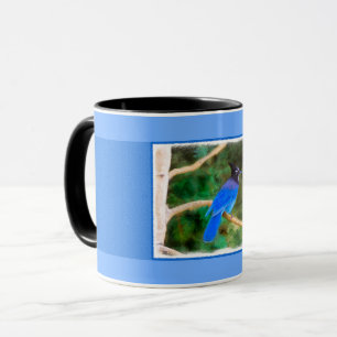 Mug Steller's Jay Painting - Art original pour oiseaux