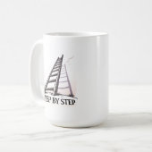 Mug Step by Step – Minimal Motivational Quote  (Devant gauche)