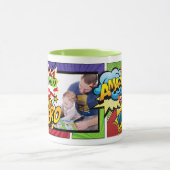 Mug STEPDAD Est Mon SUPERHERO Personnalisé PHOTO COMIC (Centre)