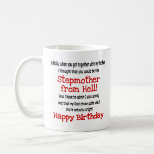 Mug  Stepmère de l'enfer Anniversaire drôle 