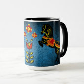 Mug Stéron noir frisonne/frisonne folle/bleu (Devant droit)
