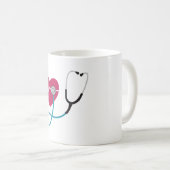 Mug Stéthoscope à battement de coeur (Devant droit)