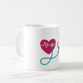 Mug Stéthoscope à battement de coeur (Devant gauche)