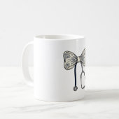 Mug Stéthoscope à ruban d'infirmière vintage Design de (Devant gauche)