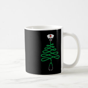 Mug Stethoscope Arbre de Noël Infirmière Scrub de Noël