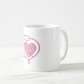 Mug Stéthoscope Cardiaque Design de Chemise Vectoriel (Devant droit)