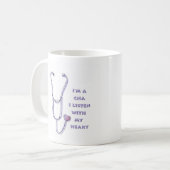 Mug Stethoscope Coeur CNA Infirmière (Devant gauche)