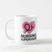 Mug Stéthoscope de coeur de surveillant de soins (Gauche)