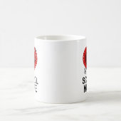 Mug Stéthoscope de coeur d'infirmière d'école (Centre)