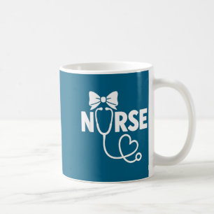 Mug Stéthoscope d'infirmière à nœud coquet de design d