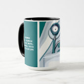 Mug Stethoscope et Daisy Nurse Appréciation Cadeau (Devant gauche)