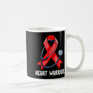 Mug Stéthoscope Heart Warrior Rouge Infirmière Maladie