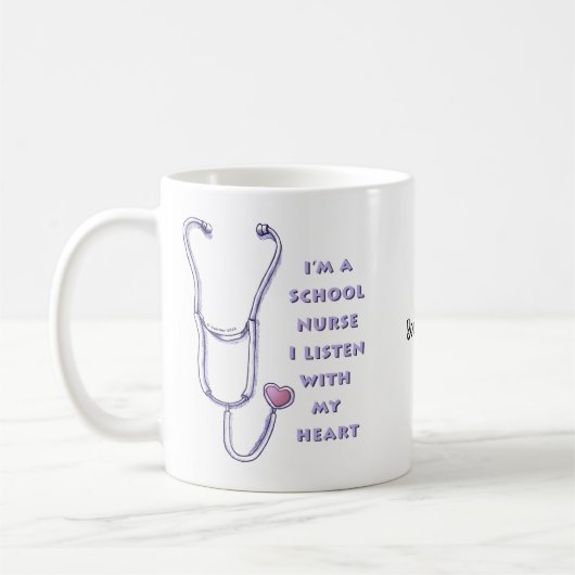 Mug Stéthoscope Infirmière École (Gauche)