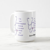 Mug Stéthoscope infirmière exceptionnelle (Devant gauche)