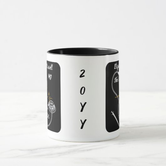 Mug Stethoscope | MD - Elle est prête à appeler les co (Centre)