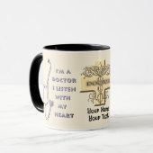 Mug Stéthoscope Médecin du cœur (Devant gauche)
