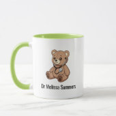 Mug Stéthoscope Ourson Mignon Pédiatre Médecin (Gauche)