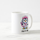 Mug Stethoscope rose Infirmier pinguin mignon personna (Devant droit)