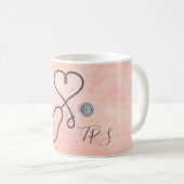 Mug Stéthoscopes d'infirmière ou de docteur avec monog (Devant droit)