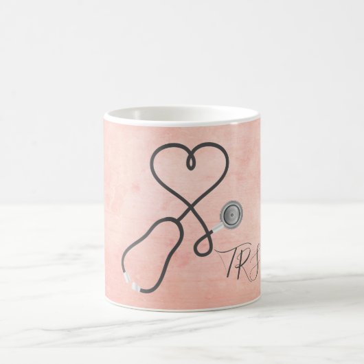 Mug Stéthoscopes d'infirmière ou de docteur avec monog (Centre)