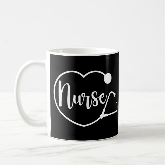 Mug Stéthoscopes du coeur des infirmières (Gauche)