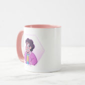 Mug Steven Universe | Portrait diamant rose (Devant gauche)