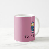 Mug Steward (hôtesse de l'air) nommé fait sur commande (Devant droit)