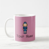 Mug Steward (hôtesse de l'air) nommé fait sur commande (Gauche)
