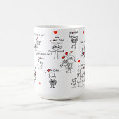 Mug Stick Figure Art fête des mères (Centre)