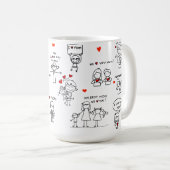 Mug Stick Figure Art fête des mères (Devant droit)