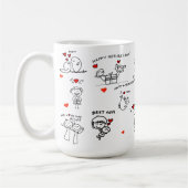 Mug Stick Figure Art fête des mères (Gauche)